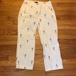J Crew Chinos with Hula Girl Pattern size 2